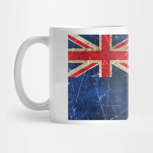 Vintage Aged and Scratched New Zealand Flag Mug